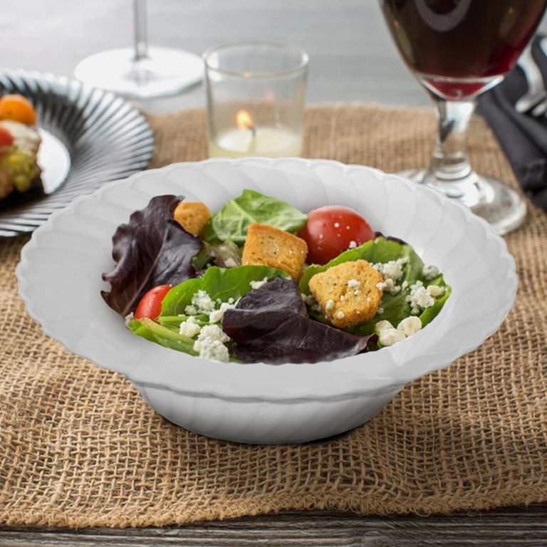 Plastic Bowls - Clear Square Serving Bowls, Smarty Had A Party