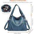 thumbnail image 3 of Sunyuer Vintage Hobo Bag for Women, Large Capacity PU Soft Leather Slouchy Tote Purse Single Shoulder Crossbody Handbag, 3 of 6