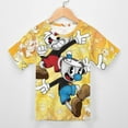 thumbnail image 3 of Cuphead T-Shirts for Boys Girls, Kids 3D Print Short Sleeve, Unisex Crew Neck Tee Shirts for Youth, 3 of 9