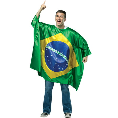 Rasta Imposta Mens Brazil Flag Halloween Party Costume