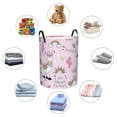 thumbnail image 4 of Balery No Drama Llama Cesta de ropa redonda con asas, impermeable, independiente, para ropa, juguetes, dormitorio y familia-Medium, 4 of 6