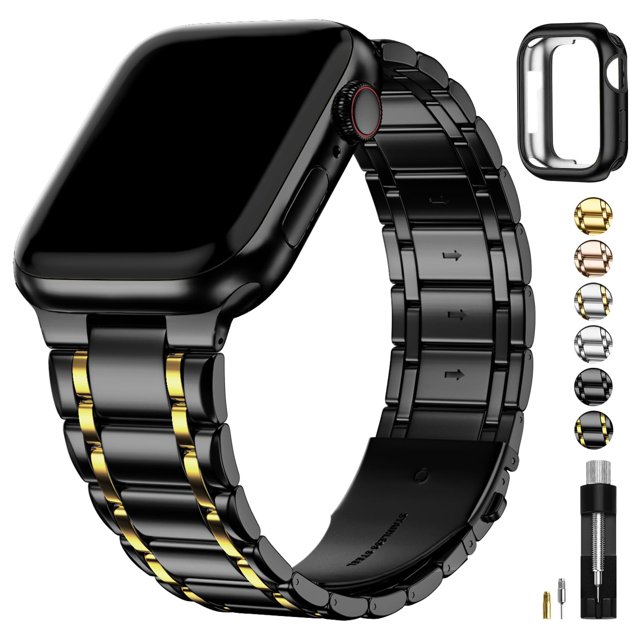 Correa de reloj Fullmosa de metal compatible con Apple de 41 mm/40 mm/38 mm