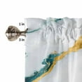 thumbnail image 5 of Marble Turquoise Kitchen Valances for Windows 42x12 Inch Kitchen Curtains Valances Rod Pocket Gold Foil Ceramic Style Crack Scratch Bathroom Window Valances for Window Treatment Decor, 5 of 6