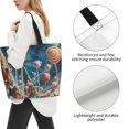 thumbnail image 3 of Bingfone Canvas Tote Bag for Women with Inner Pocket Aesthetic Cute Shopping Tote Bags Reusable Grocery Bags- Starry Sky Planet Lollipop, 3 of 8