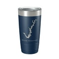 thumbnail image 1 of Morse Reservoir Tumbler Lake Map Travel Mug Insulated Laser Engraved Coffee Cup Indiana 20 oz Navy Blue, 1 of 1