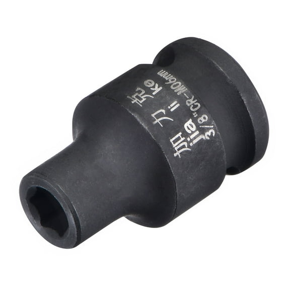 Uxcell 3/8" Drive by 6mm 6-Point Impact Shallow Socket, CR-MO Standard Metric Sizes