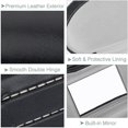 thumbnail image 4 of Estuche doble para gafas, estuche para lentes de contacto con espejo y pinzas, 2 en 1, portátil, de doble cara, color negro, 4 of 5