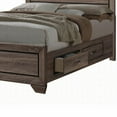 thumbnail image 3 of Queen Size Asian Hardwood Storage Bed Frame with Washed Taupe Finish (No Box Spring Needed for Master Bedroom), 3 of 5