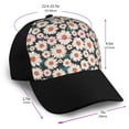 thumbnail image 2 of Naloa Daisies Flowers Adult adjustable Print Baseball Hat, Patchwork curved brim baseball capfor Men and Women, One Size, 2 of 5