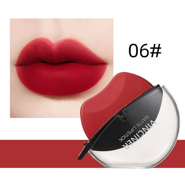 Puntoco Lápiz labial Lazy de 12 colores, juego de lápiz labial mate, lápiz labial Lazy de larga duración, brillo labial altamente pigmentado, taza antiadherente, lápiz labial aterciopelado, tinte