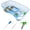 Blue, variant on Plastic Turtle Tank Reptile Habitat Pet Terrariums Turtles Tank Aquarium Terrapin Topper Basking with Platform Plants,Durable,Safe, Non-Toxic(White)