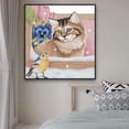 thumbnail image 3 of Kit de punto de cruz de 2 piezas, artesanía de gato , bordado , decoración de hotel para el hogar Baoblaze Kits de Punto de Cruz Estampados, 3 of 8