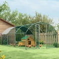 thumbnail image 3 of Topcobe Large Chicken Coop Metal Chicken Run, Dome Shaped Walk-in Fence Cage Hen House for Outdoor and Yard Farm Use, 9.2' x 18.7' x 6.5', Outdoor Pet Shelter, Small Animal Habitat, 3 of 17