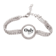 thumbnail image 1 of Cita inspiradora de la vida por T.S. Eliot Pulsera de tobillera de cadena de tenis, joyería de diamantes, 1 of 3