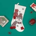 thumbnail image 2 of 18" Large Christmas Stockings with 3D Style Santa Snowman Reindeer Character Pattern for Christmas Decoration,Classic Pattern, 2 of 3