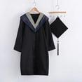 thumbnail image 4 of 1 Juego de hermoso uniforme de graduación de punto fino, vestido de graduación elegante de poliéster con toque festivo para fotografía Jikaix, 4 of 5