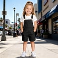 thumbnail image 2 of Wxolcjlv Girls Casual Loose Overalls Solid Soft Strap Jumpsuit with Pockets, Sizes 4-13Y, 2 of 9