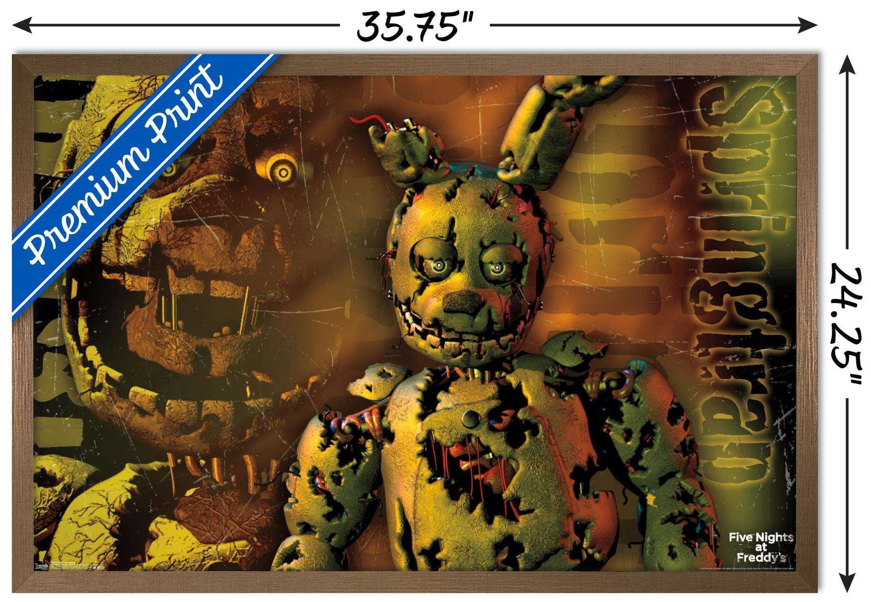 Five Nights at Freddy's - Springtrap Wall Poster, 22.375" x 34", Framed