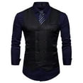 thumbnail image 2 of QIPOPIQ Clearance Men's Suit Vest Blazers New Double-breasted Trim Tank Top Sleeveless Jacket Business Waistcoat Vests, 2 of 6