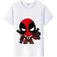 thumbnail image 3 of Camiseta de moda de verano para niños, camiseta de parodia de Marvel, dibujos animados de Deadpool Friends, camisetas de algodón, camiseta blanca Kawaii, ropa para niño y niña, 3 of 4