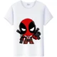 thumbnail image 3 of Camiseta de moda de verano para niños, camiseta de parodia de Marvel, dibujos animados de Deadpool Friends, camisetas de algodón, camiseta blanca Kawaii, ropa para niño y niña, 3 of 4