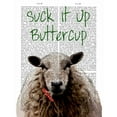 thumbnail image 2 of Fab Funky 15x18 White Modern Wood Framed Museum Art Print Titled - Suck It Up Buttercup, 2 of 4