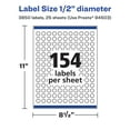 thumbnail image 6 of Avery Removable Round Labels, .5" Diameter, 3,850ct, 6 of 10