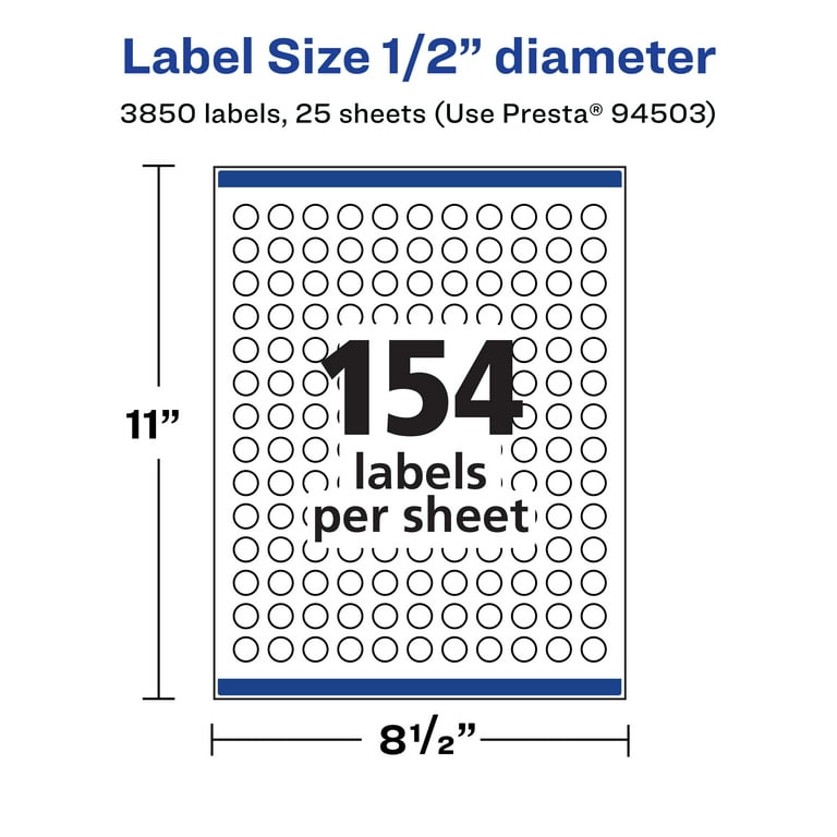 Avery® SeeThrough ColorCoding Removable Labels, 1/4, 40 OFF