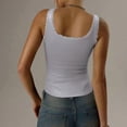 thumbnail image 5 of Bixock Women Built-in Bra Tank Tops Solid Color Square Neck Lace Sleeveless Wireless T Shirta Bras With Padded Cups Daily Bras, 5 of 6