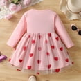 thumbnail image 5 of Girls Size 10 Dresses Toddler Baby Girl Valentines Day Crew Neck Long Sleeve Dress Heart Tutu Tutu Dresses Child Spring Fall Clothes Red,7-8 Years, 5 of 6