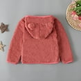 thumbnail image 5 of Odeerbi Toddler Boys Girls Winter Fleece Lined Jacket Toddler Kids Baby 2025 Fashion Cute Solid Color Keep Warm Zipper Bear Ear Hooded Jacket Coat Pink 18-24 Months, 5 of 9