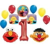 Sesame Street Party Supplies 1st Birthday Elmo Ernie and Friends Balloon Bouquet