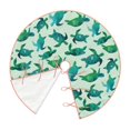 thumbnail image 3 of Salouo Green Sea Turtle Christmas Tree Skirt 48" Farmhouse Christmas Decorations Snowman Xmas Tree Skirt Tree Mat for Holiday Party Decor, 3 of 8
