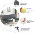 thumbnail image 5 of YRLLENSDAN Grey Futon Sofa Bed, Futon Couch Bed with Adjustable Backrest & Metal legs Small Couch for Bedroom Studio Apartment Sofa Bed Couch Futon Convertible Sofa Bed, 5 of 7