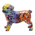 thumbnail image 1 of Escultura de resina de arte francés, estatua de perro pintada a mano, obra de arte creativa. Los 23x12x18.5CM, 1 of 9