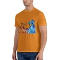 thumbnail image 4 of Red And Blue Dragon Flame Men'S Basic Short Sleeve T-Shirt Orange Medium, 4 of 5
