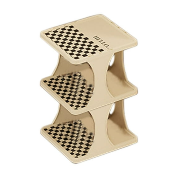 CASAFUN Simple Trending 3-Tier Stackable Entrance Shoe Rack, Metal Shoe Shelf Storage Organizer, Shoe Cubby Shoe Holder Stand for Closet, Entryway, Dorm, Bedroom, Living Room