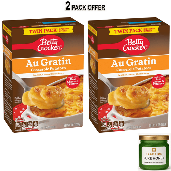 Betty Crocker Au Gratin Casserole Potatoes, Made with Real Cheese, Twin Pack, 8 oz