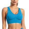 thumbnail image 2 of cocolona Womens Plus Size Sports Bras Seamless Wireless Breathable Workout Bras Stretch Comfy Running Yoga Bras, 2 of 8