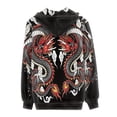 thumbnail image 4 of Puliio Crow And Rose Print Full Zip Hoodies for Women Gothic Long Sleeve Sweatshirt Jacket with Kangaroo Pockets, 4 of 4