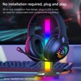 thumbnail image 3 of Kuymtek Soporte para auriculares RGB para juegos 12 modos de luz Soporte para auriculares Base translúcida hueca, 3 of 7