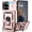 Rose Gold, variant on HCTian for Motorola Moto Edge 2025 Case with Slide Camera Lens Cover, Built-in Ring Stand Shockproof Protective Phone Case for Motorola Edge 2025 Case