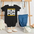 thumbnail image 3 of Run Pittsburgh Pennsylvania PA Romper Boys or Girls Infant Baby Brisco Brands NB, 3 of 6