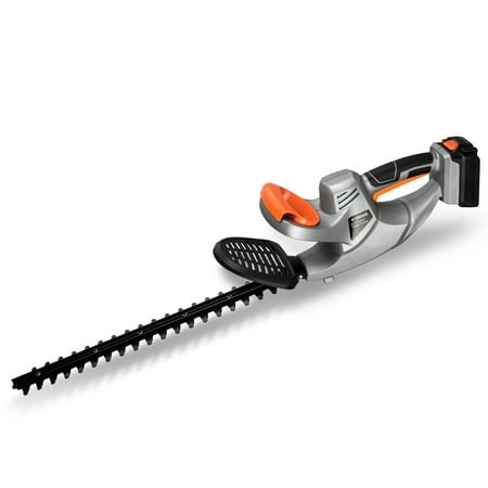 UKOKE Cordless Electric Power Hedge Trimmer with Dual-Action Blade (Includes 20V 2.0A Lithium Ion Battery & Charger) (Best Brush Blade For Trimmer)