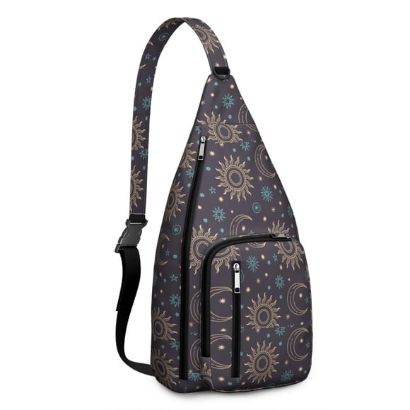 Sac à Dos Écharpe Nuit Étoilée - Imprimé Galaxie Cosmique Sac Bandoulière, Design Constellation Dorée pour Voyageurs Spirituels