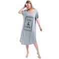 thumbnail image 2 of FEREMO 2 Pack Plus Size Nightgowns for Women Short Sleeve Printed Sleepwear Long Comfy Sleep Gown, 2 of 4