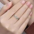 thumbnail image 4 of thejewelryart Vintage-Inspired Marquise Cut Moss Agate & Moissanite Wedding Band Handmade Ring Perfect Gift for Anniversaries Black Vermeil 8, 4 of 5