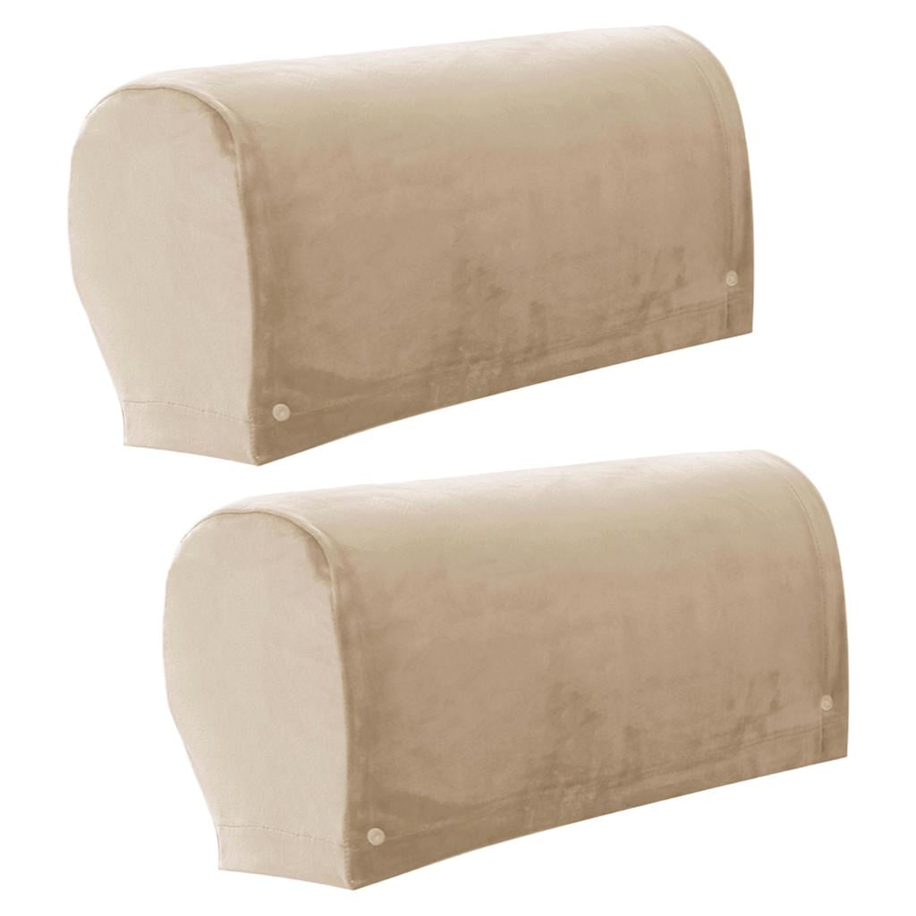 Flameer Set of 2 Stretch Armrest Covers Slipcovers Fits for Most Office Computer Chair Arms Brown 