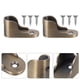 thumbnail image 2 of 2pcs zinc aleación de placas soportes de varilla de vestir engrosada ropa de soporte de riel (bronce), 2 of 7
