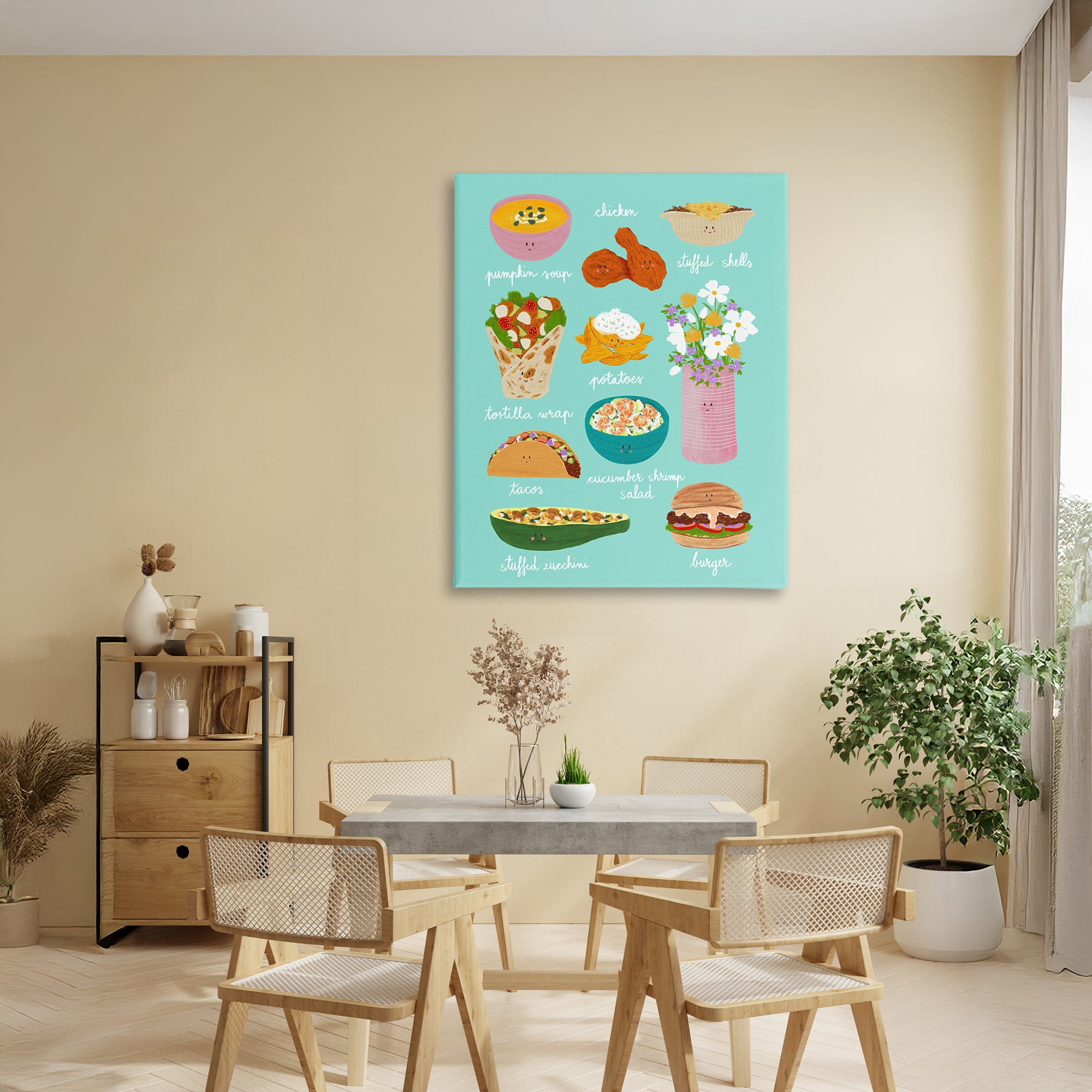 Stupell Industries Gourmet Lunch Food Collection Canvas Wall Art, design by Metka Hiti